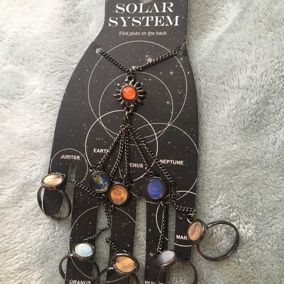 Hot Topic Jewelry - Solar system planets bracelet rings
